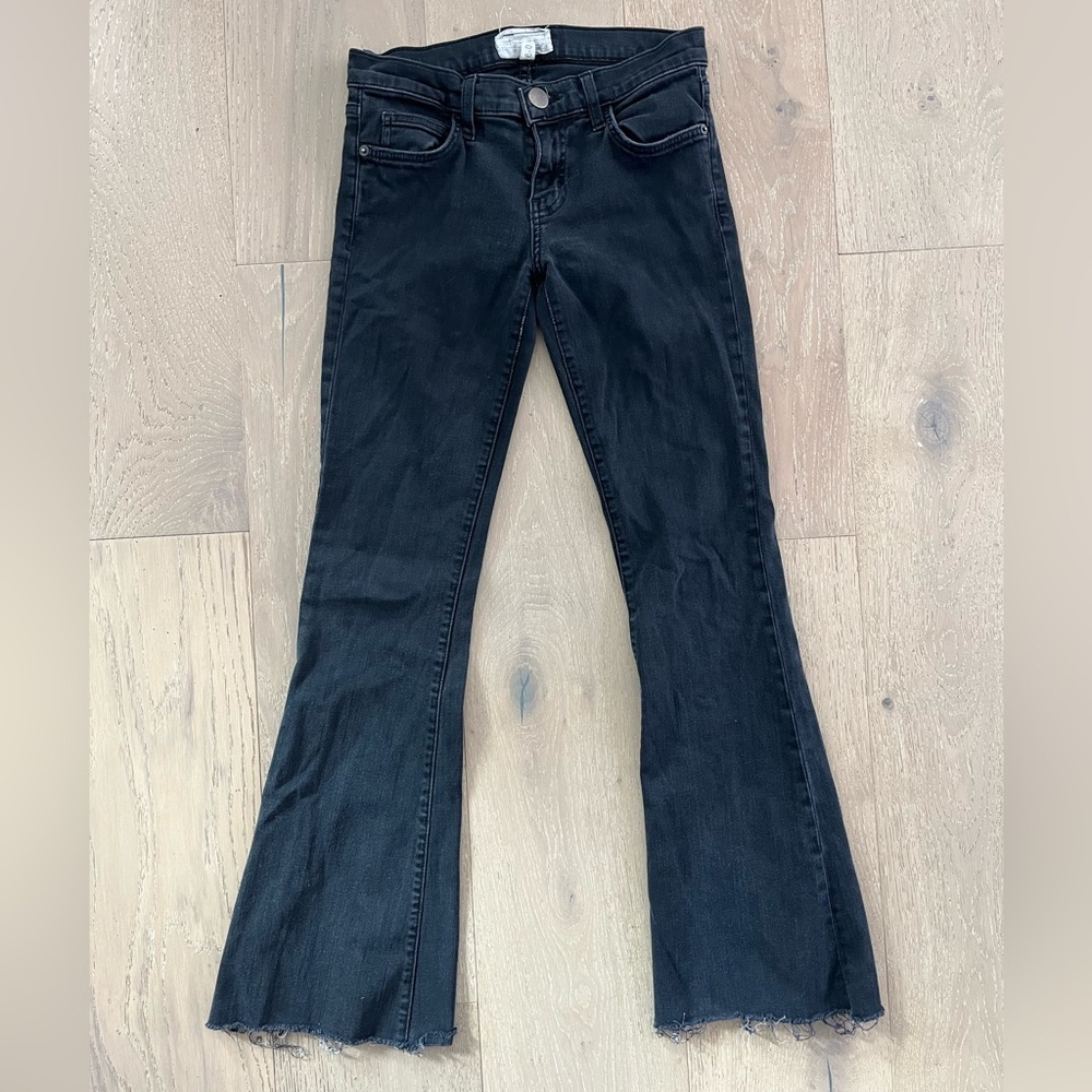 Current/Elliott Black Low Rise Y2K Style Flare Women's Jeans sz 26